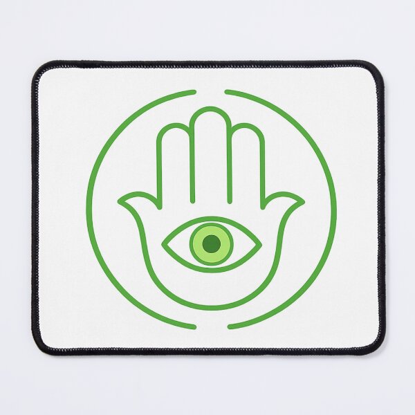 Item preview, Minimalist Hamsa Protection Symbol - Green designed and sold by That-Jewy-Shop.