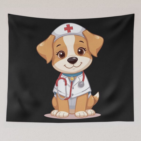 Item preview, Kawaii Dog Nurse - Cute Medical Puppy Art designed and sold by Nature's Palette.