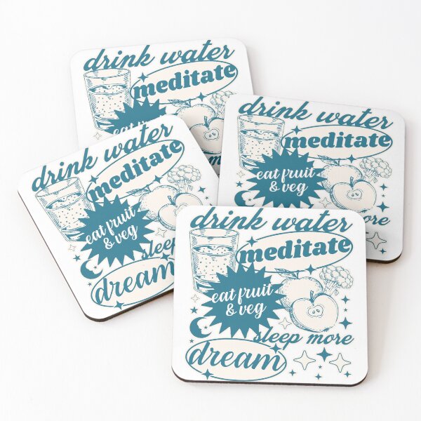 Item preview, drink water meditate dream - aesthetic self care design designed and sold by JinxyArtistry.
