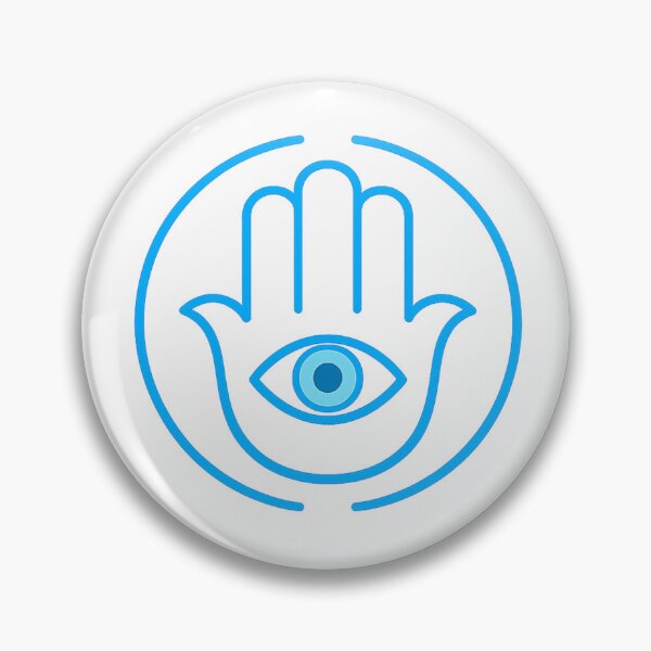 Item preview, Minimalist Hamsa Protection Symbol - Blue designed and sold by That-Jewy-Shop.