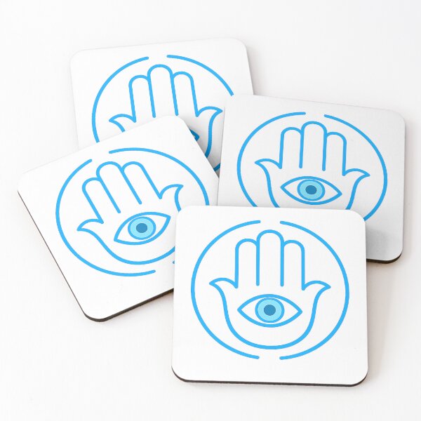 Item preview, Minimalist Hamsa Protection Symbol - Blue designed and sold by That-Jewy-Shop.