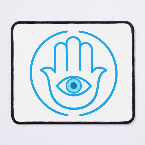 Item preview, Minimalist Hamsa Protection Symbol - Blue designed and sold by That-Jewy-Shop.