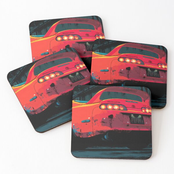 Item preview, Cyberpunk Drift King | Retro-Futuristic JDM Supra Night Art designed and sold by MetroEnvision.