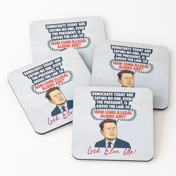 Item preview, Lock Elon Up! Political Satire Meme – No One Above the Law designed and sold by MysticOzzy.
