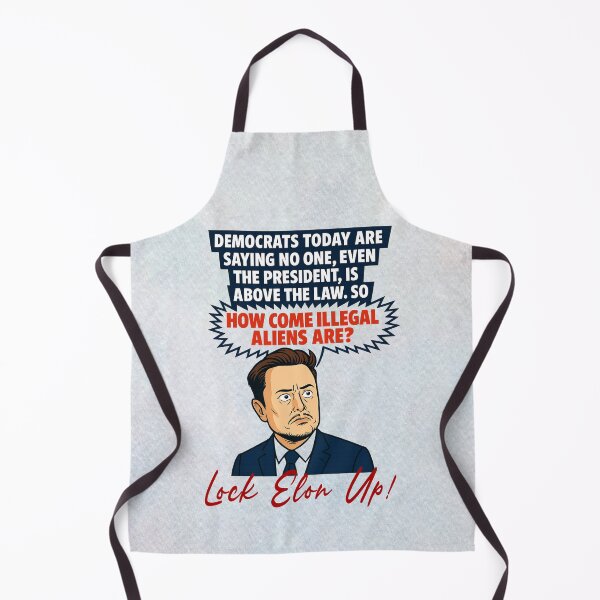 Item preview, Lock Elon Up! Political Satire Meme – No One Above the Law designed and sold by MysticOzzy.
