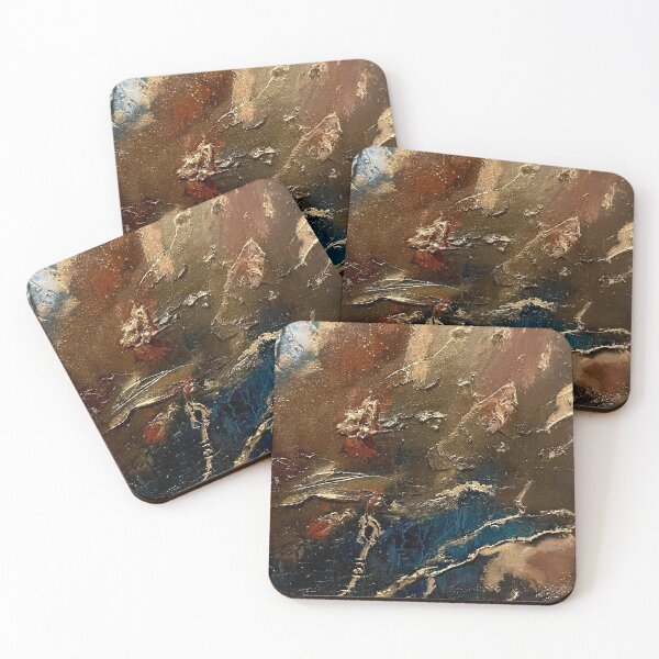 Item preview, "Terrestrial Treasures" Abstract Landscape Oil Painting designed and sold by Jenn Krauss.