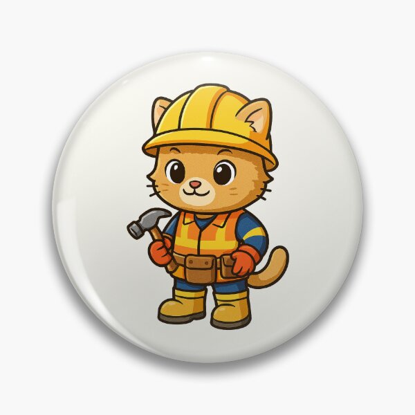 Item preview, Construction Worker Cat designed and sold by HoopeStylee.