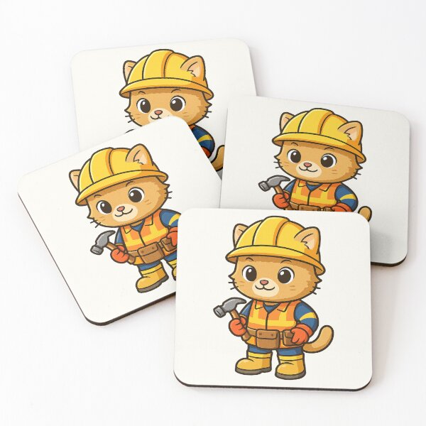 Item preview, Construction Worker Cat designed and sold by HoopeStylee.