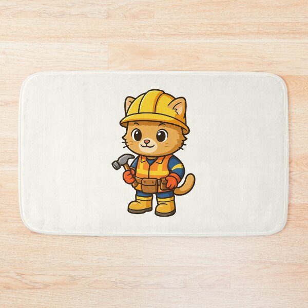 Item preview, Construction Worker Cat designed and sold by HoopeStylee.