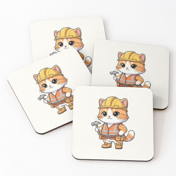 Item preview, Cute Builder Cat designed and sold by HoopeStylee.