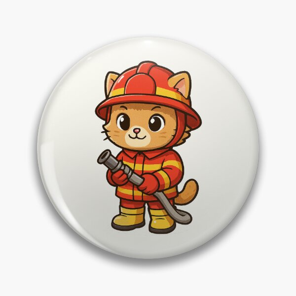 Item preview, Cute Firefighter Cat designed and sold by HoopeStylee.