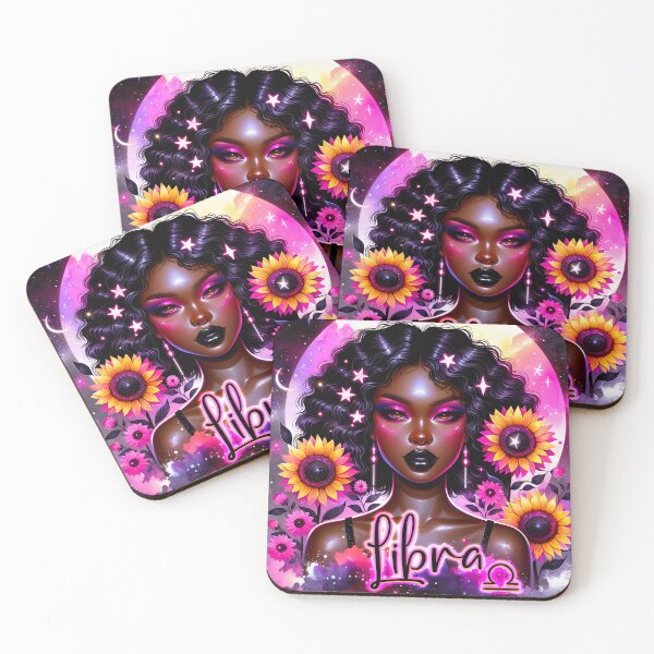 Item preview, Libra Starlight – Neon Celestial Portrait designed and sold by ChloeDesigns401.