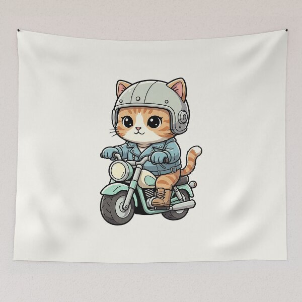 Item preview, Motorcycle Biker Cat designed and sold by HoopeStylee.