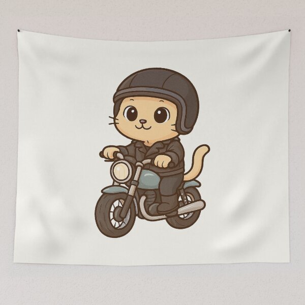 Item preview, Cute Biker Cat designed and sold by HoopeStylee.