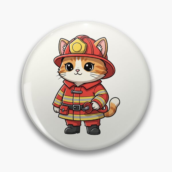 Item preview, Firefighter Hero Cat designed and sold by HoopeStylee.