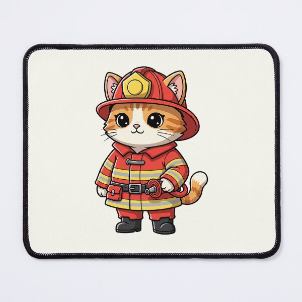 Item preview, Firefighter Hero Cat designed and sold by HoopeStylee.