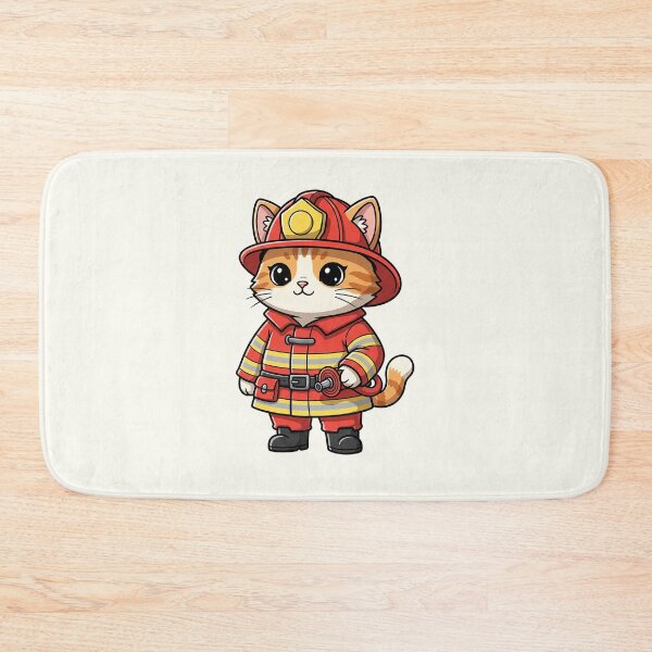 Item preview, Firefighter Hero Cat designed and sold by HoopeStylee.