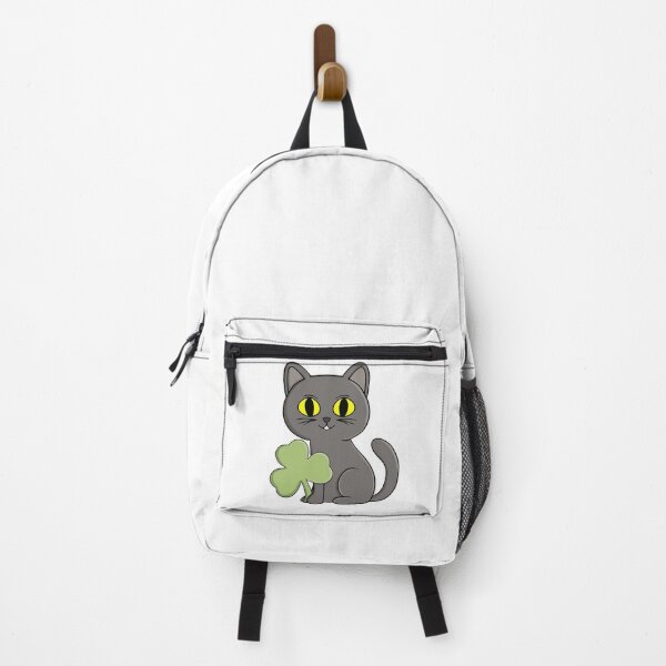 Item preview, Grey Cat Shamrock Clover Charm designed and sold by shopdiego.