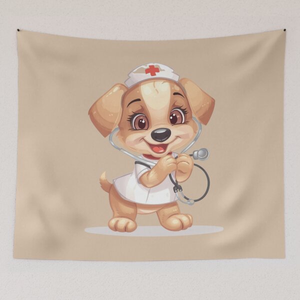 Item preview,  Kawaii Dog Nurse - Cute and Happy Medical Puppy Art designed and sold by Nature's Palette.