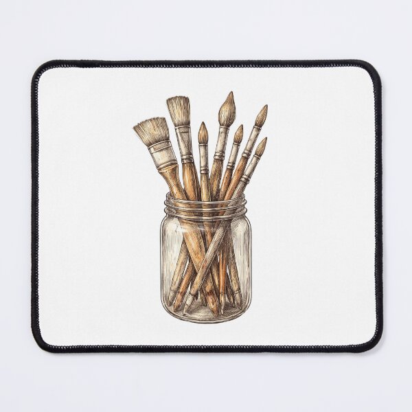Item preview, Modern Trendy colourful paint brushes in a jar designed and sold by SOUFIANE1991.