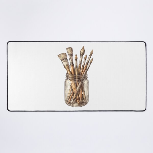 Item preview, Modern Trendy colourful paint brushes in a jar designed and sold by SOUFIANE1991.