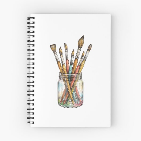 Item preview, Modern Trendy colourful paint brushes in a jar designed and sold by SOUFIANE1991.