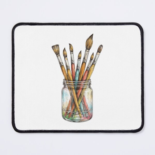 Item preview, Modern Trendy colourful paint brushes in a jar designed and sold by SOUFIANE1991.