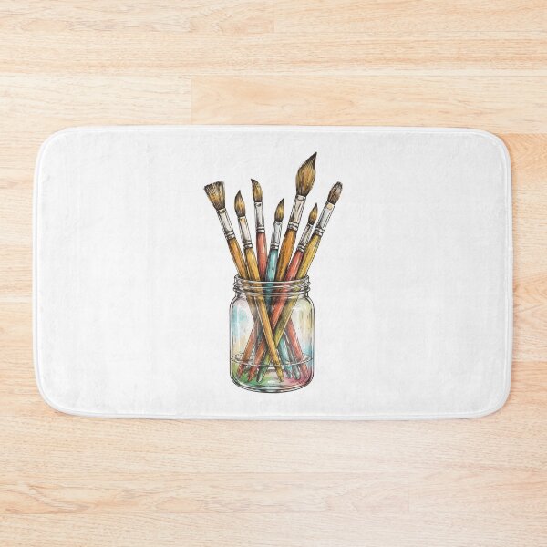 Item preview, Modern Trendy colourful paint brushes in a jar designed and sold by SOUFIANE1991.