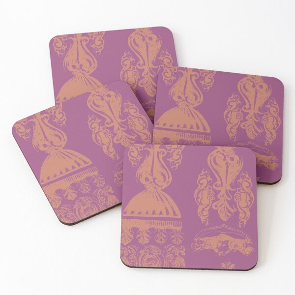 Item preview, Antique Furniture Decorations Stripe Rose Gold on Mauve designed and sold by Digitalmyth's Designs.