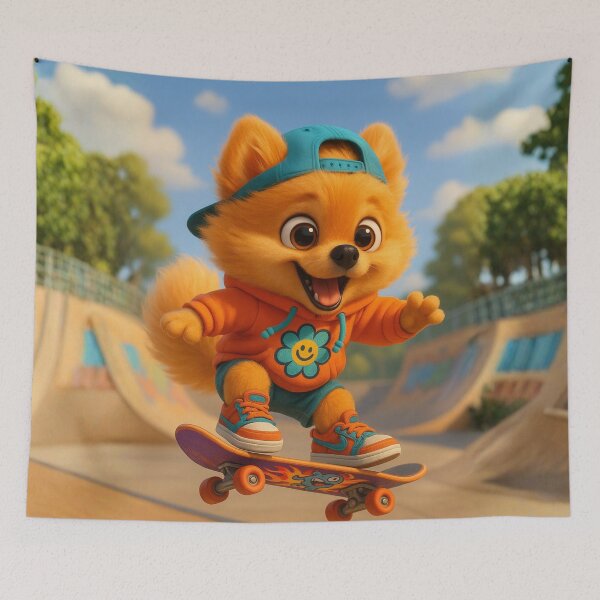Item preview, Skater Pomeranian designed and sold by Sillytoe.