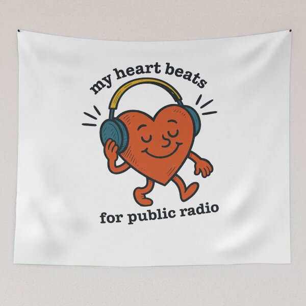 Item preview, My Heart Beats For Public Radio designed and sold by krystalRomanart.