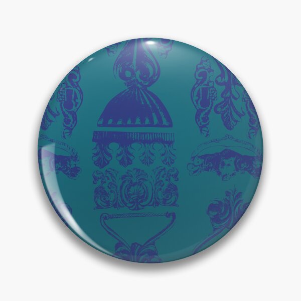 Item preview, Antique Furniture Decorations Stripe Blue on Teal designed and sold by Digitalmyth's Designs.