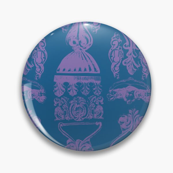 Item preview, Antique Furniture Decorations Stripe Purple on Blue designed and sold by Digitalmyth's Designs.