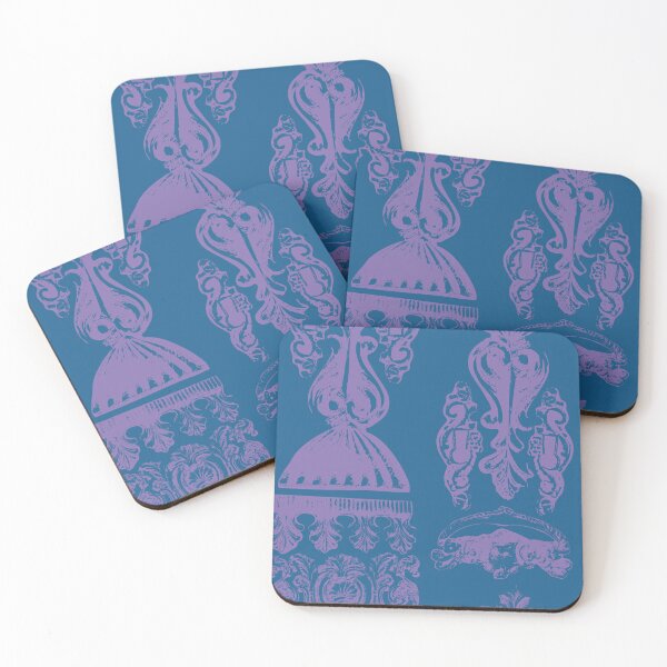 Item preview, Antique Furniture Decorations Stripe Purple on Blue designed and sold by Digitalmyth's Designs.