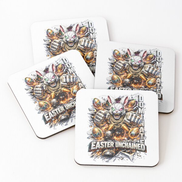Item preview, Aggressive Mecha Rabbit Easter Art designed and sold by newvisionart191.