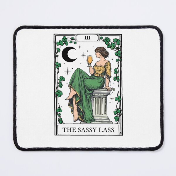 Item preview, The Sassy Lass St Patrick’s Day Irish Tarot Card designed and sold by krystalRomanart.