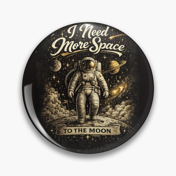 Item preview, I Need More Space – Vintage Astronaut To The Moon Design designed and sold by AZPrintz.