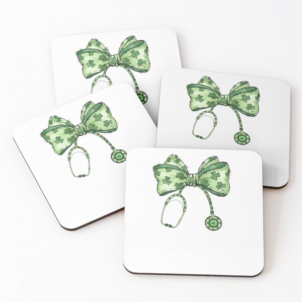 Item preview, Nurse Shamrock Bow Stethoscope designed and sold by krystalRomanart.