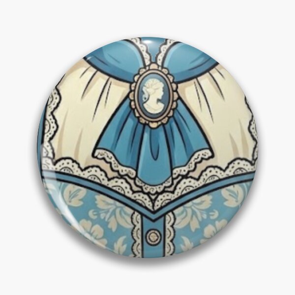 Item preview, Victorian Floral Lace Pattern with Blue Ribbon - Coquette Decor designed and sold by MAGICKEY2024.