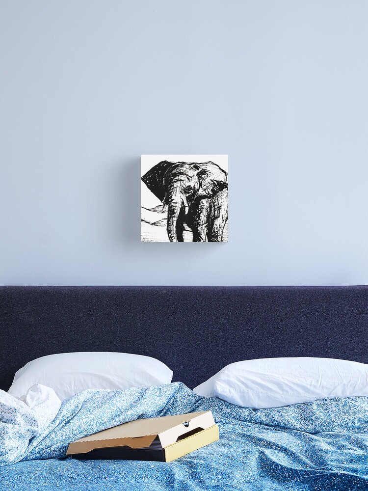 Thumbnail 1 of 3, Canvas Print, Elephant designed and sold by ArtByFreya.