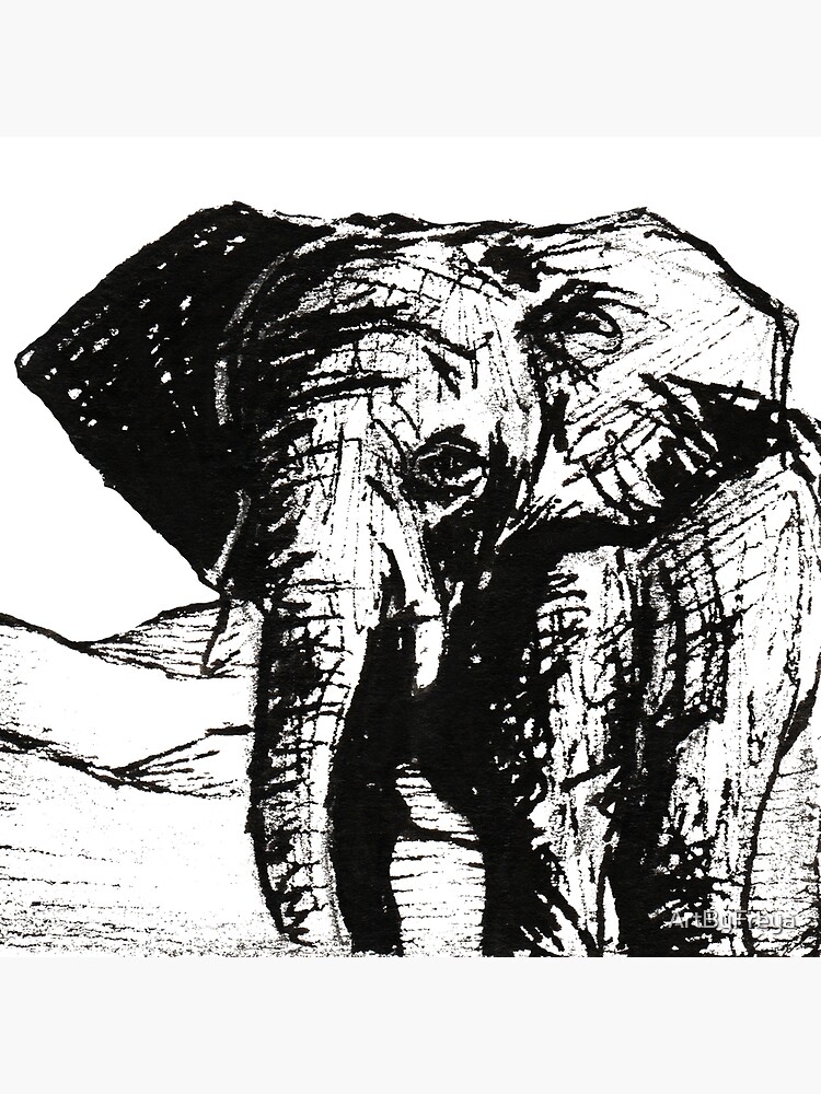 Thumbnail 3 of 3, Canvas Print, Elephant designed and sold by ArtByFreya.