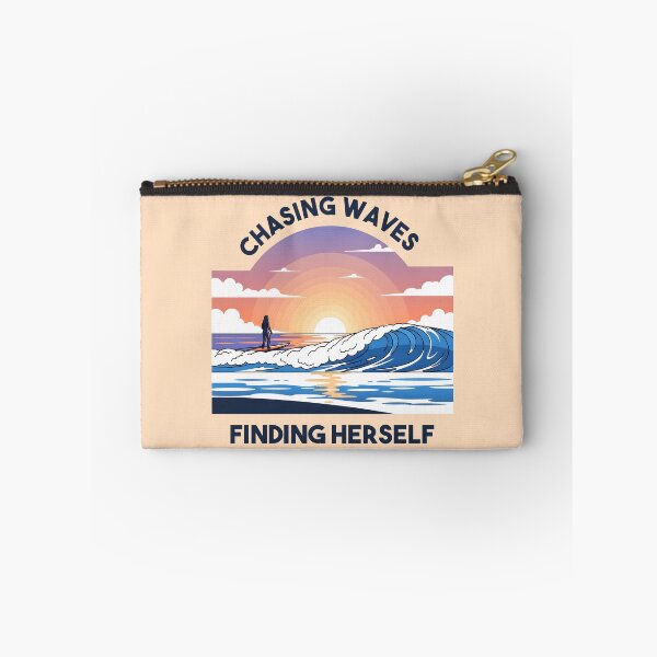 Item preview, Chasing Waves, Finding Herself – Sunset Surf Girl Illustration designed and sold by Sea Gem.