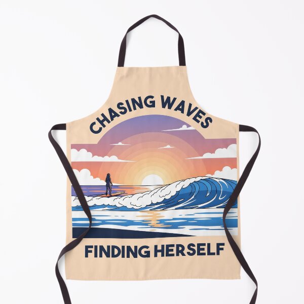 Item preview, Chasing Waves, Finding Herself – Sunset Surf Girl Illustration designed and sold by Sea Gem.