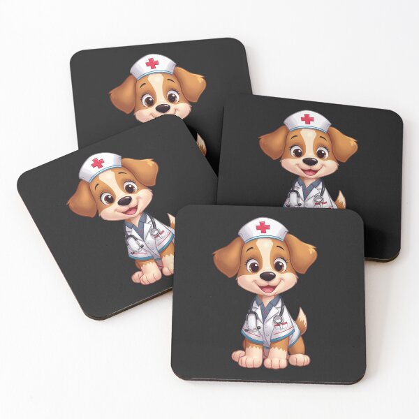 Item preview, Kawaii Dog Nurse - Cute and energetic Medical Puppy Art designed and sold by Nature's Palette.