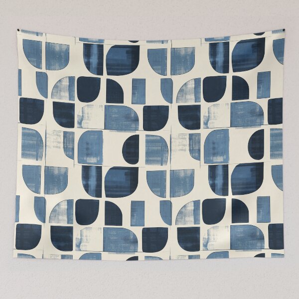 Item preview, Abstract Slate and Navy Blue Distressed Pattern designed and sold by TheBohemianLark.