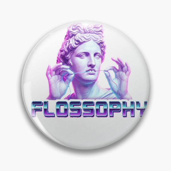 Item preview, Flossophy - Funny Vaporwave Greek Statue Dental Humor designed and sold by DrToothStudio.