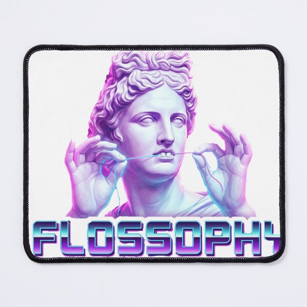 Item preview, Flossophy - Funny Vaporwave Greek Statue Dental Humor designed and sold by DrToothStudio.