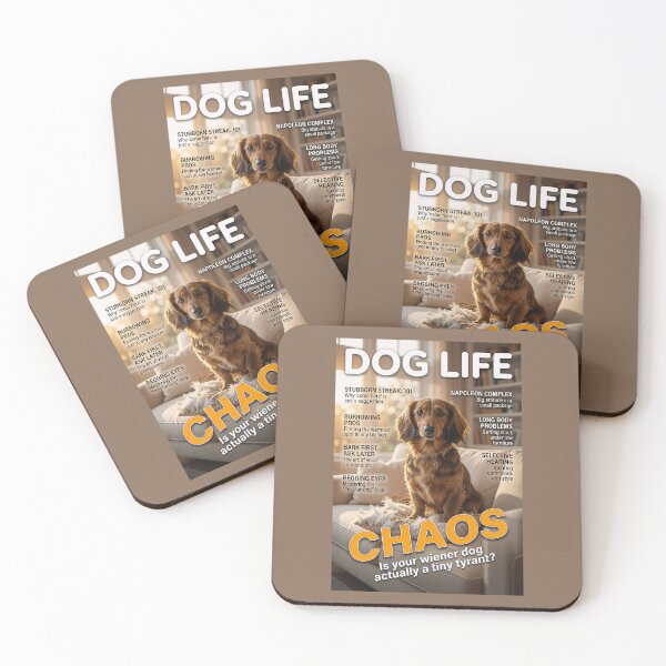 Artikelvorschau, Titelbild des DOG LIFE Magazins: Chaos-Dackel-Tyrann entworfen und verkauft von FrancophileFun.