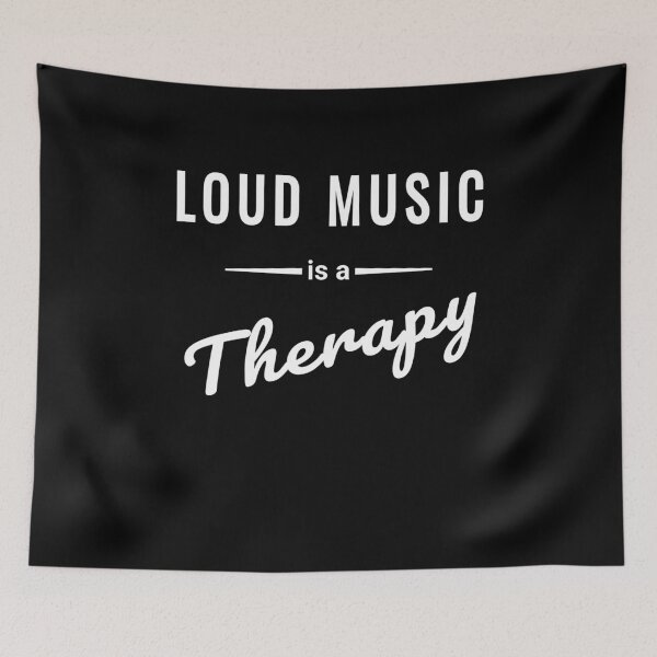 Item preview, Loud Music is a Therapy - Funny Music Quote designed and sold by SouthVibeDesign.
