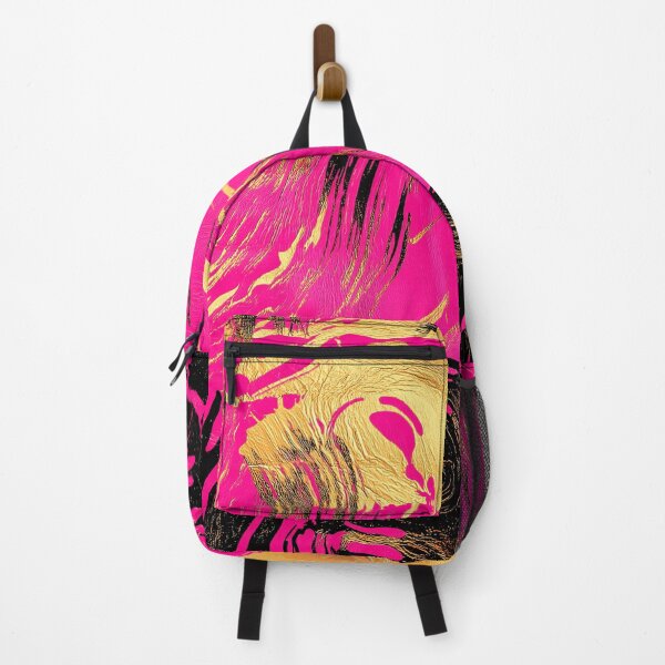Item preview, Hot Pink Gold Black 45 Adapter Abstract designed and sold by TheBohemianLark.